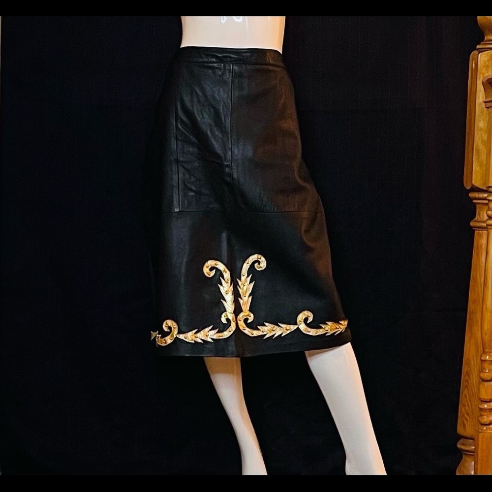 Leather vintage skirt